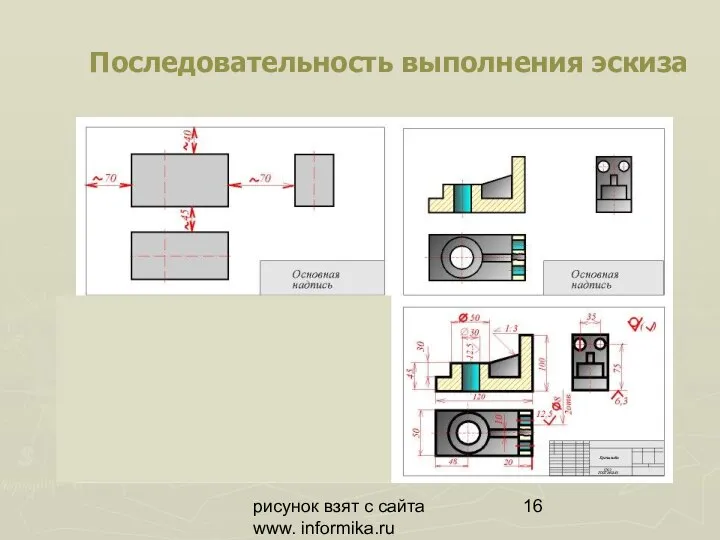 рисунок взят с сайта www. informika.ru Последовательность выполнения эскиза