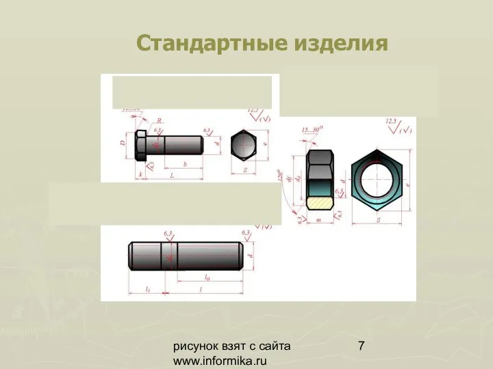 рисунок взят с сайта www.informika.ru Стандартные изделия