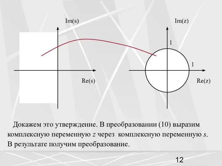 Докажем это утверждение. В преобразовании (10) выразим комплексную переменную z через