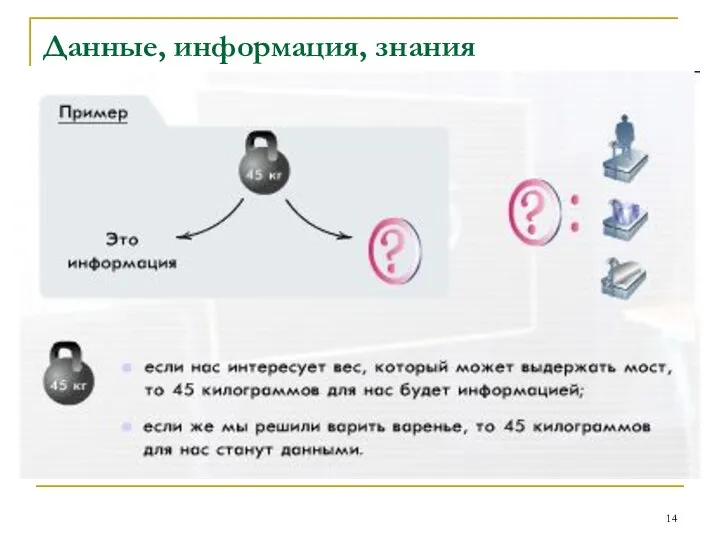 Данные, информация, знания