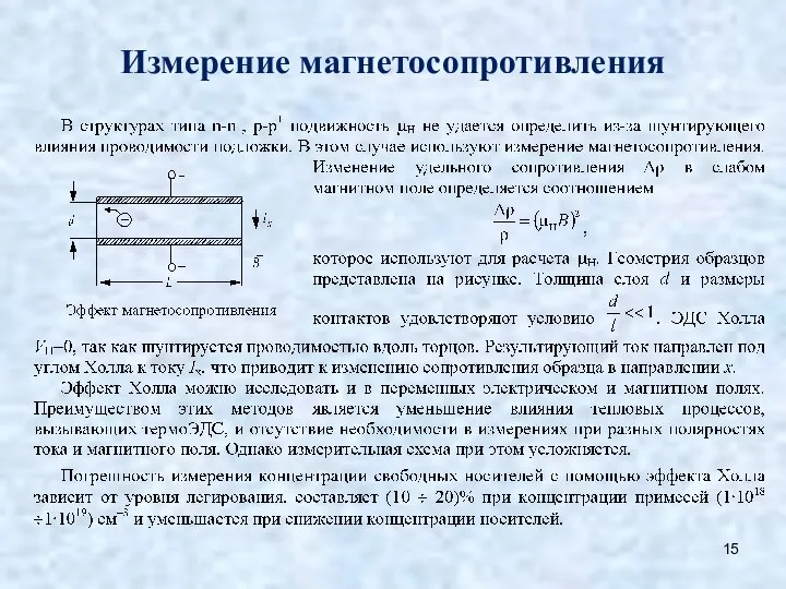 Измерение магнетосопротивления