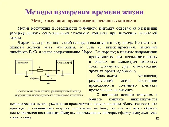 Методы измерения времени жизни