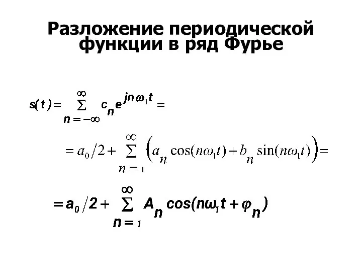 Разложение периодической функции в ряд Фурье