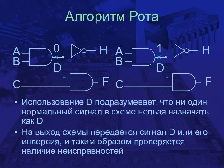 Алгоритм Рота Использование D подразумевает, что ни один нормальный сигнал в