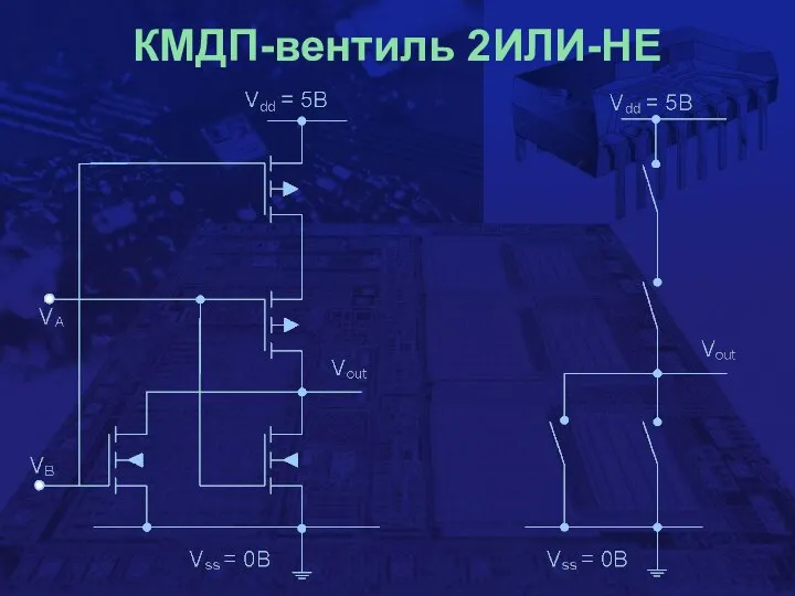 КМДП-вентиль 2ИЛИ-НЕ