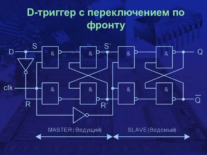 D-триггер с переключением по фронту