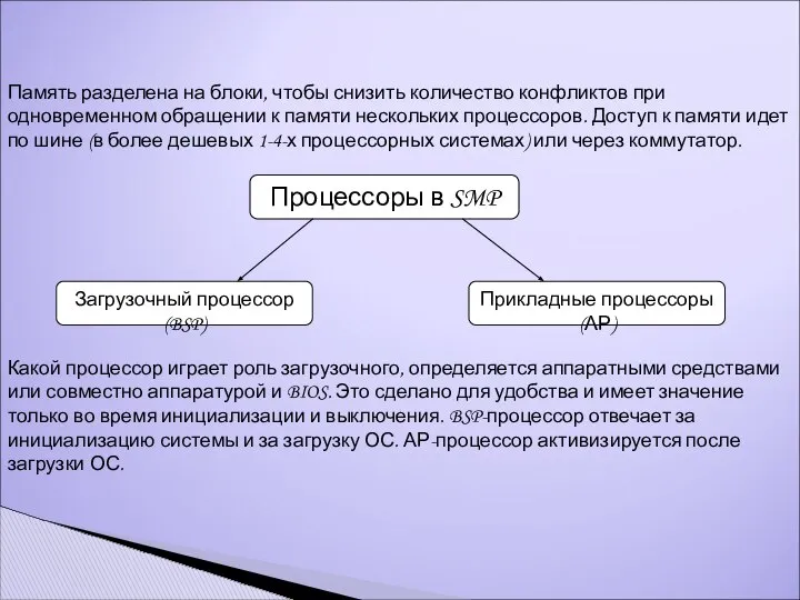 Память разделена на блоки, чтобы снизить количество конфликтов при одновременном обращении