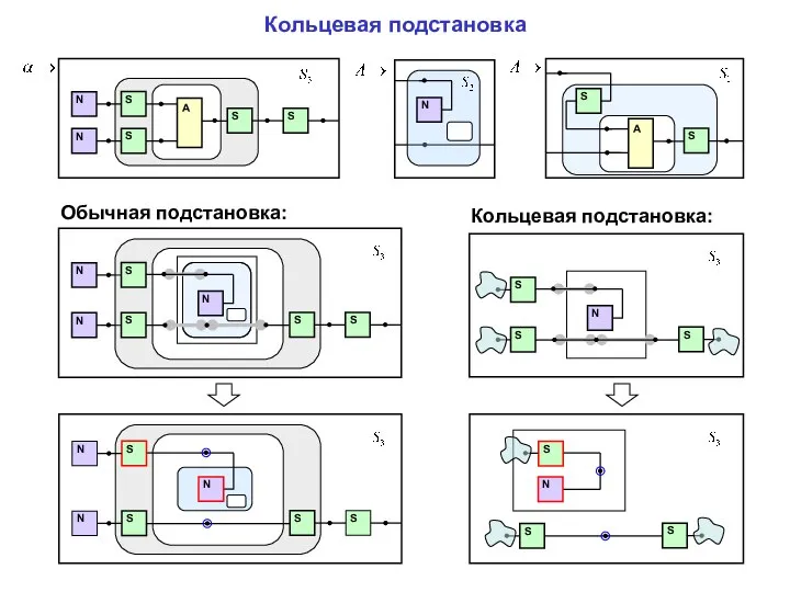 Кольцевая подстановка N N S S S S S S S