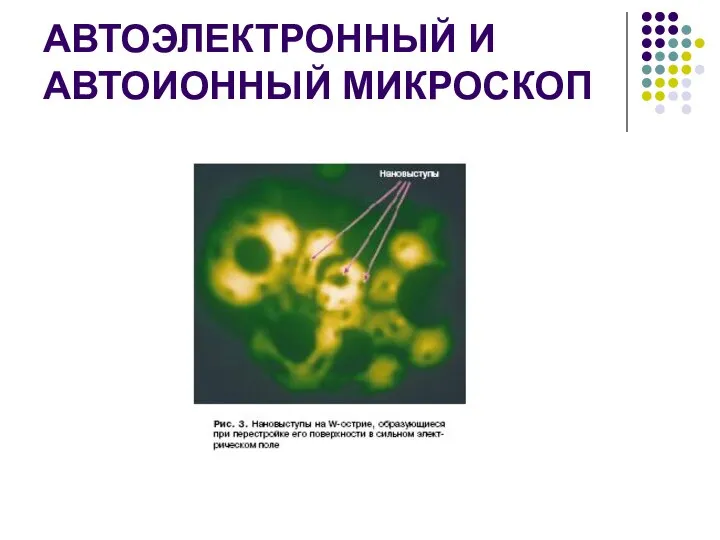 АВТОЭЛЕКТРОННЫЙ И АВТОИОННЫЙ МИКРОСКОП