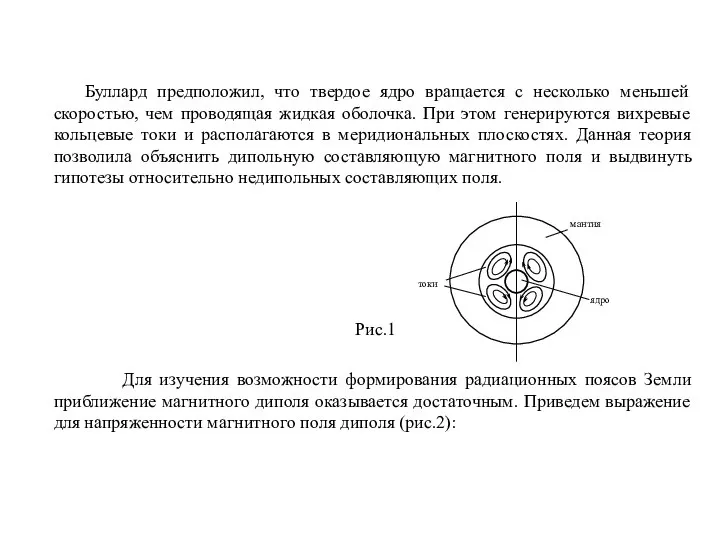 Буллард предположил, что твердое ядро вращается с несколько меньшей скоростью, чем