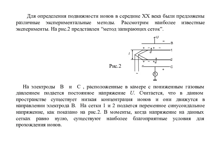 Для определения подвижности ионов в середине XX века были предложены различные