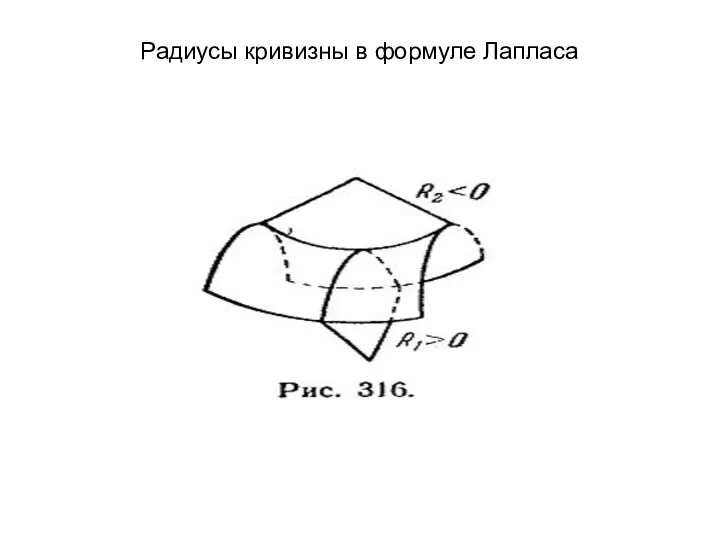 Радиусы кривизны в формуле Лапласа