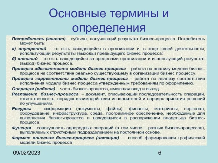 09/02/2023 Основные термины и определения