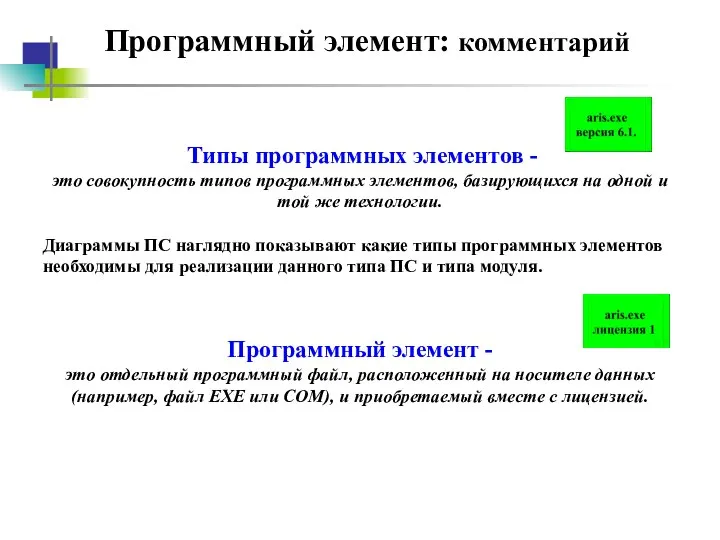 Программный элемент: комментарий