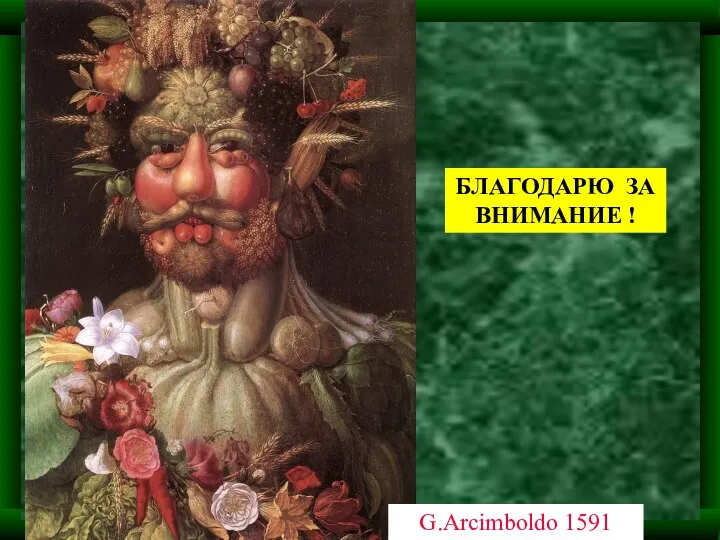 G.Arcimboldo 1591 БЛАГОДАРЮ ЗА ВНИМАНИЕ !