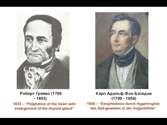 Роберт Грейвс (1796 - 1853) Карл Адольф Фон Базедов (1799 -