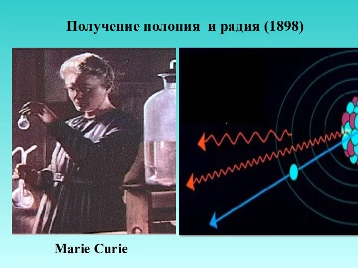 Marie Curie Получение полония и радия (1898)