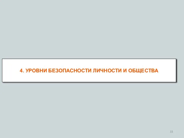 4. УРОВНИ БЕЗОПАСНОСТИ ЛИЧНОСТИ И ОБЩЕСТВА