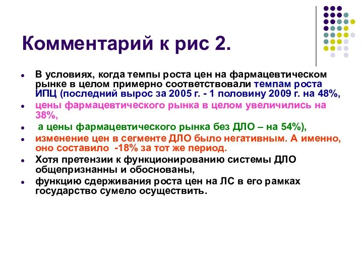 Комментарий к рис 2. В условиях, когда темпы роста цен на