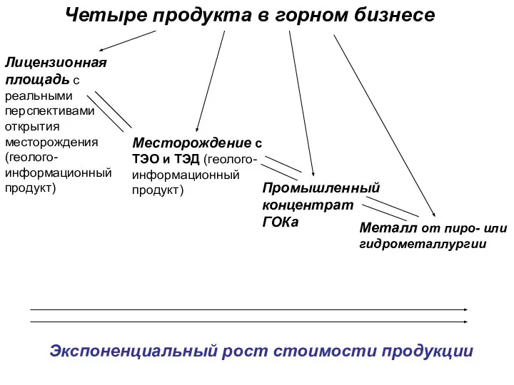 Четыре продукта в горном бизнесе Лицензионная площадь с реальными перспективами открытия