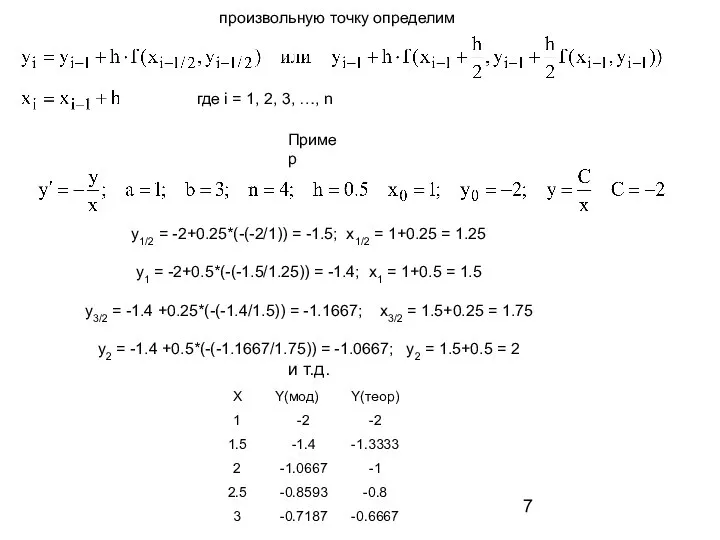 произвольную точку определим где i = 1, 2, 3, …, n