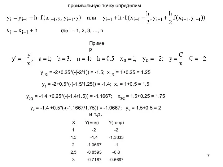 произвольную точку определим где i = 1, 2, 3, …, n