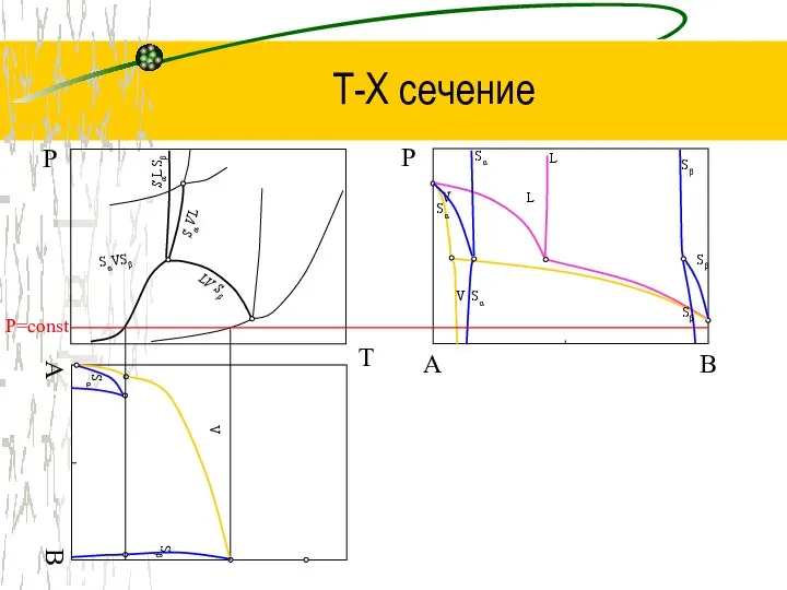 Т-Х сечение T Р B Р LV Sβ SαVSβ Sα VL