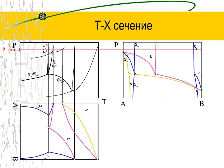 Т-Х сечение T Р B Р LV Sβ SαVSβ Sα VL