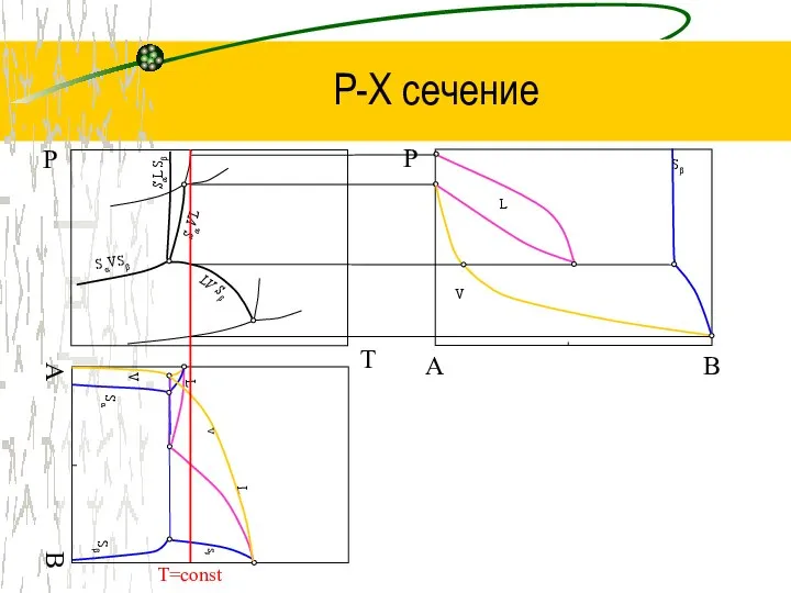 P-Х сечение T Р B Р Sα VL SαL Sβ L