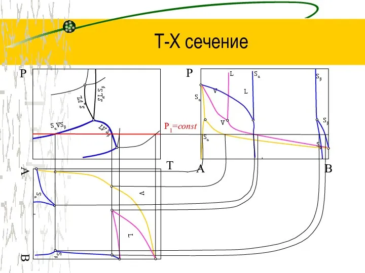 Т-Х сечение T Р B Р LV Sβ SαVSβ Sα VL