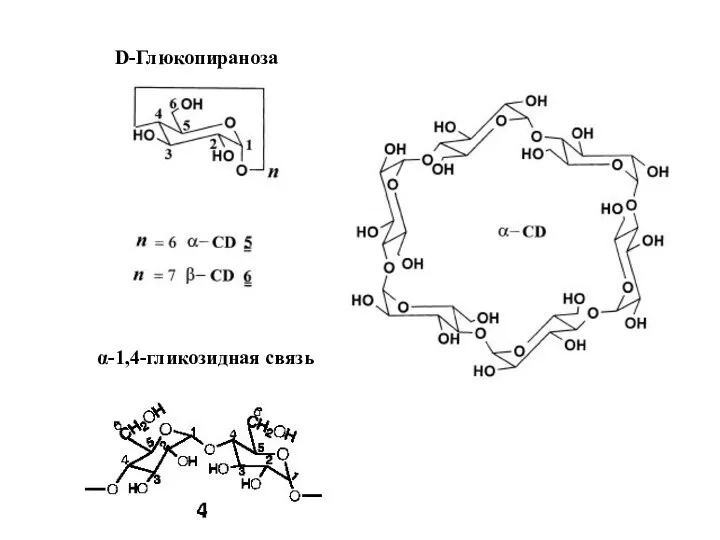 D-Глюкопираноза α-1,4-гликозидная связь