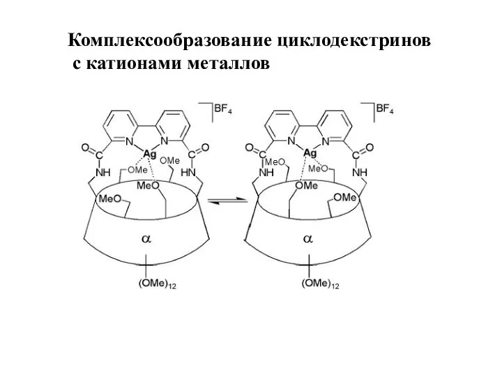 Комплексообразование циклодекстринов с катионами металлов