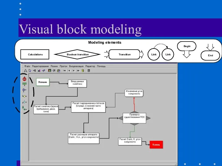 Visual block modeling