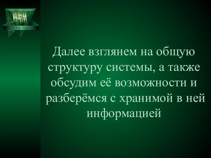 Далее взглянем на общую структуру системы, а также обсудим её возможности