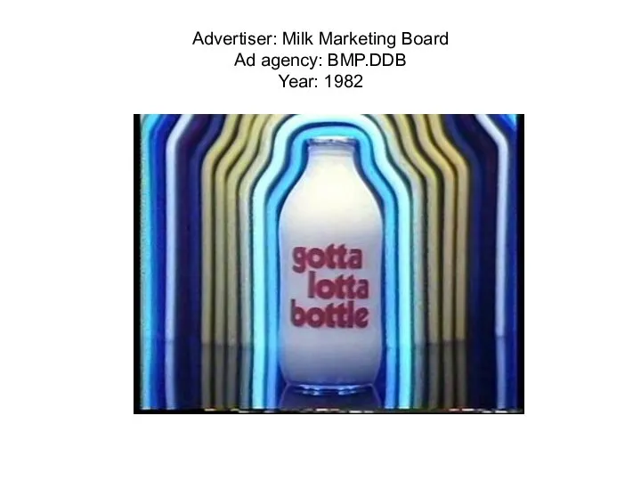 Advertiser: Milk Marketing Board Ad agency: BMP.DDB Year: 1982