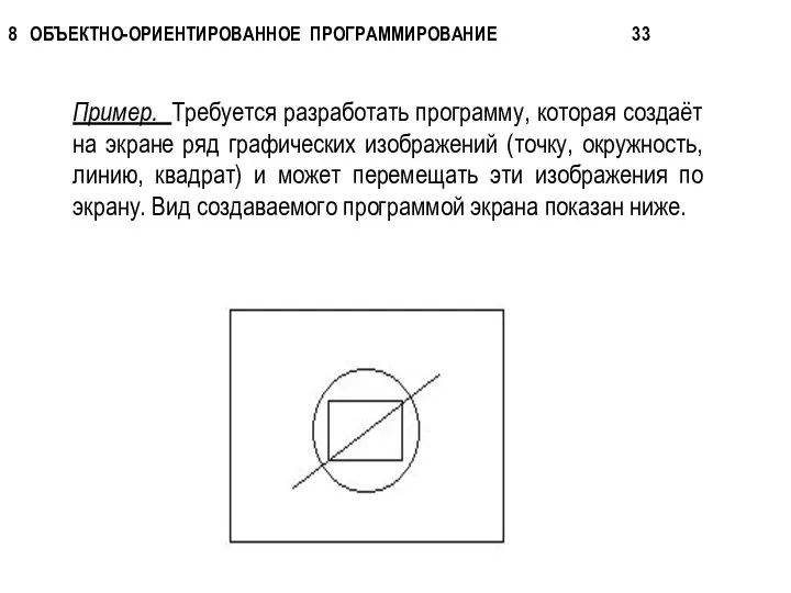 Пример. Требуется разработать программу, которая создаёт на экране ряд графических изображений