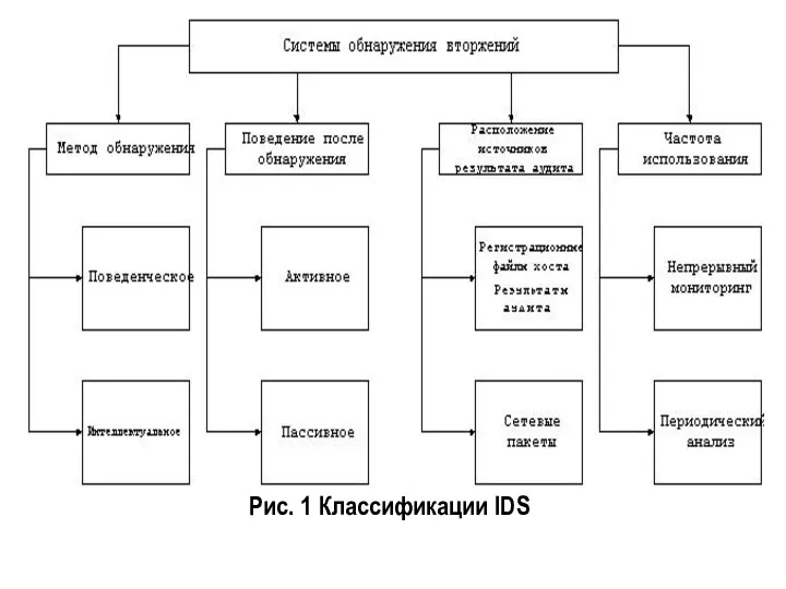 Рис. 1 Классификации IDS