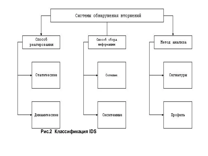 Рис.2 Классификация IDS