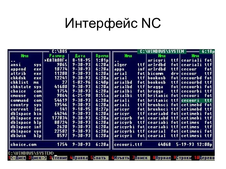 Интерфейс NC