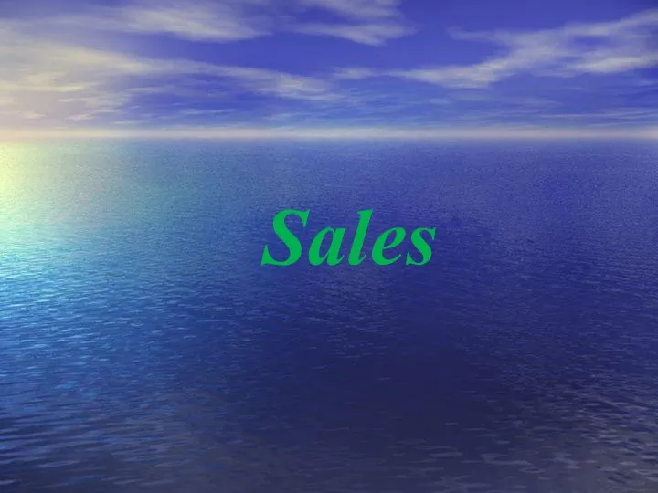 Sales