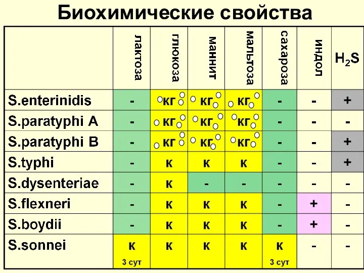 Биохимические свойства