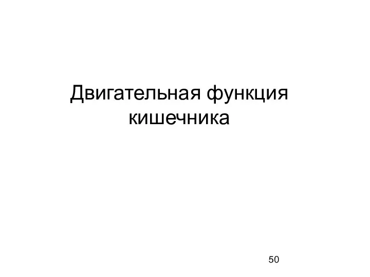 Двигательная функция кишечника