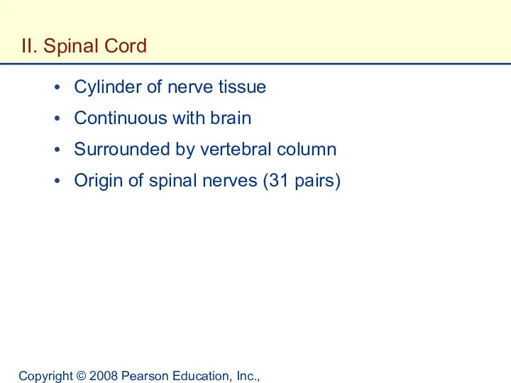 Copyright © 2008 Pearson Education, Inc., publishing as Benjamin Cummings. II.