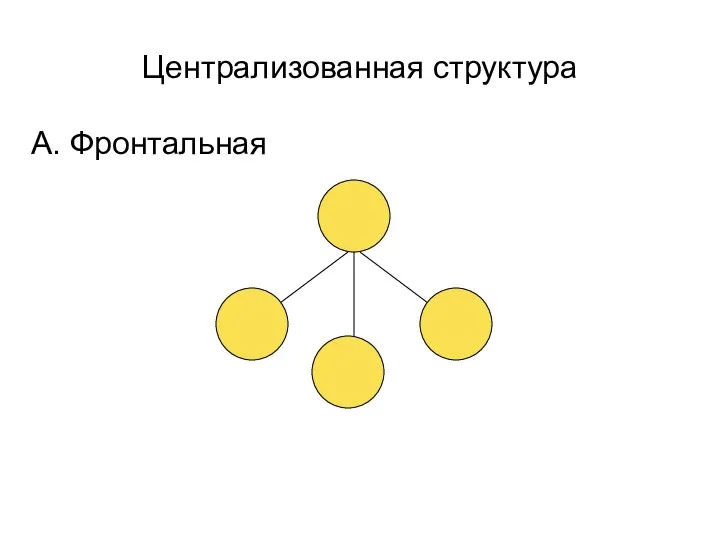 Централизованная структура А. Фронтальная