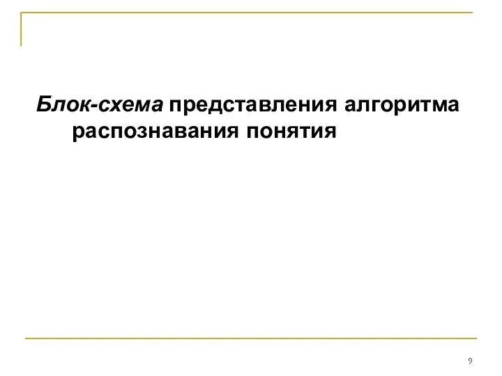 Блок-схема представления алгоритма распознавания понятия