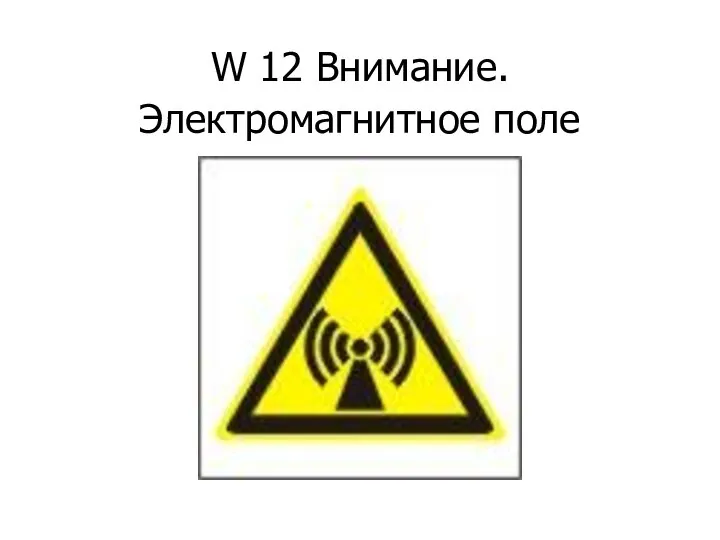 W 12 Внимание. Электромагнитное поле