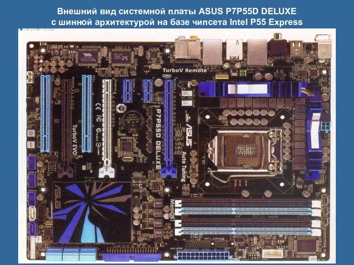 Внешний вид системной платы ASUS P7P55D DELUXE с шинной архитектурой на базе чипсета Intel P55 Express