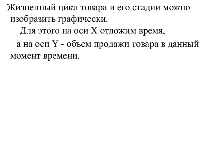 Жизненный цикл товара и его стадии можно изобразить графически. Для этого