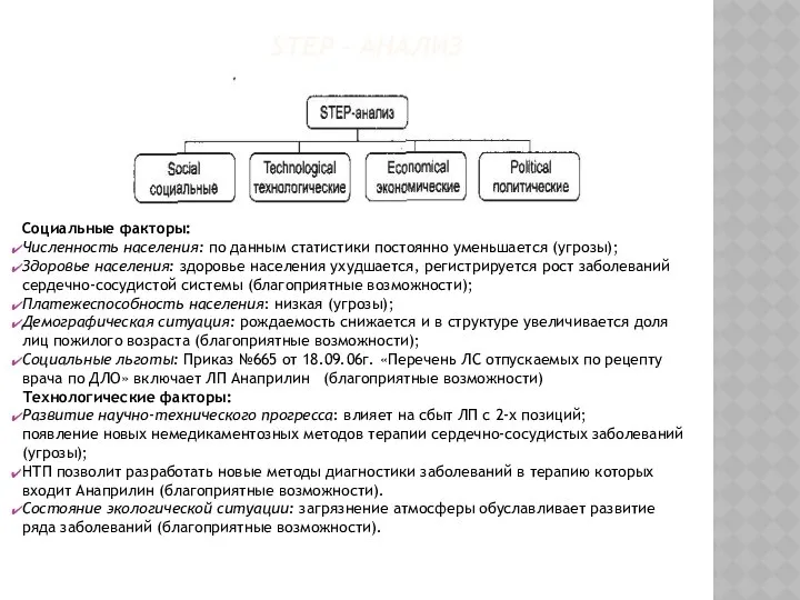 STEP – АНАЛИЗ Социальные факторы: Численность населения: по данным статистики постоянно