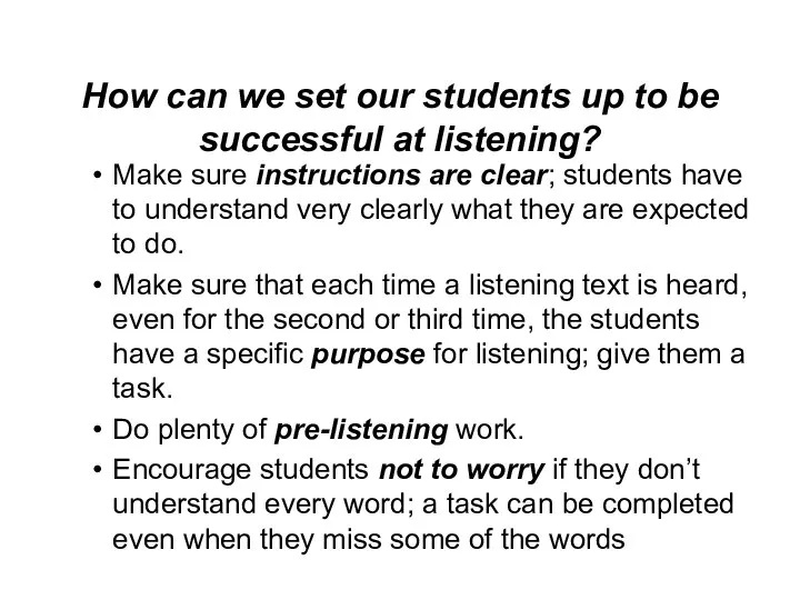 How can we set our students up to be successful at